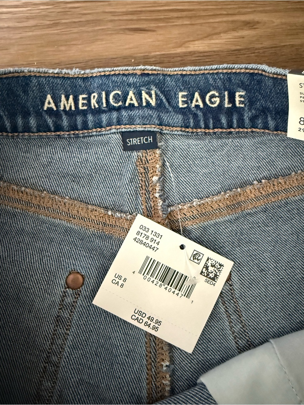 American Eagle Super Low-Rise Perfect Shortie • NWT • Women’s size 8 - Picture 3 of 7